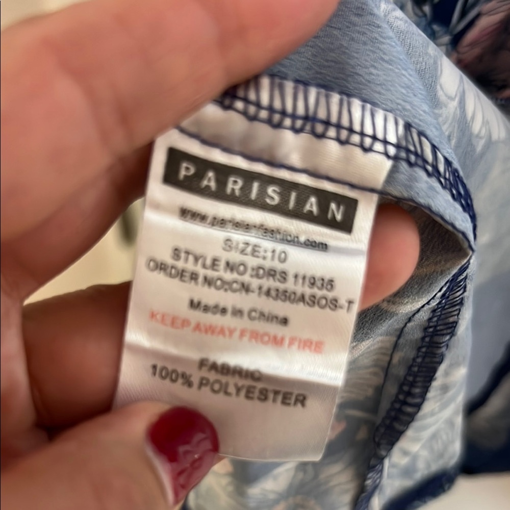 Parisian Works Pink and Blue Maxi Sundress Sleeveless Size 6 Tall US - Picture 5 of 9